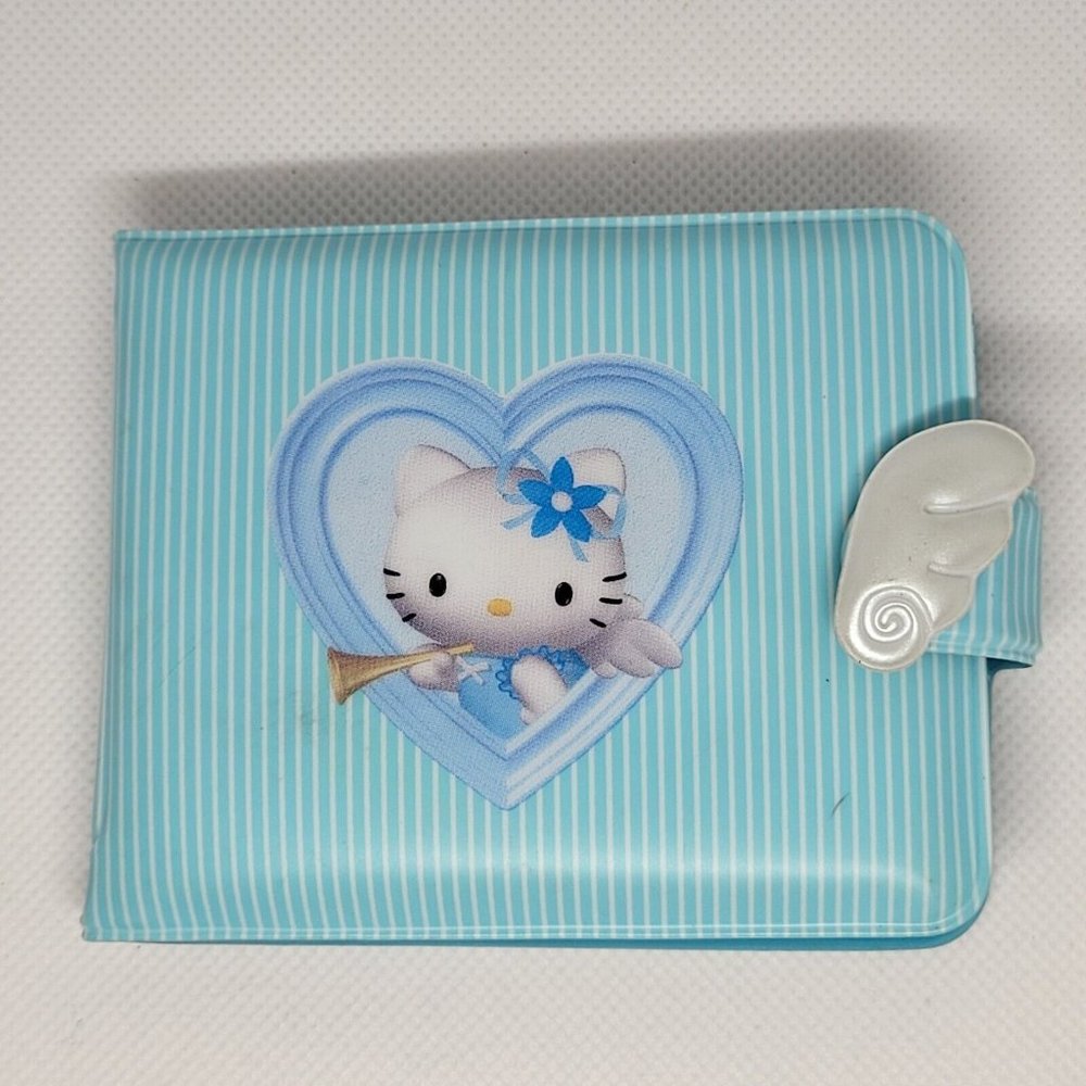 Sanrio Hello Kitty Blue Angel Photo album Snap Wallet with clear inserts
